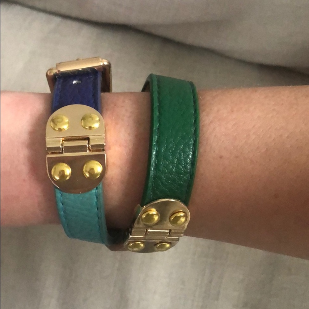 BCBG leather multi-color wrap bracelet